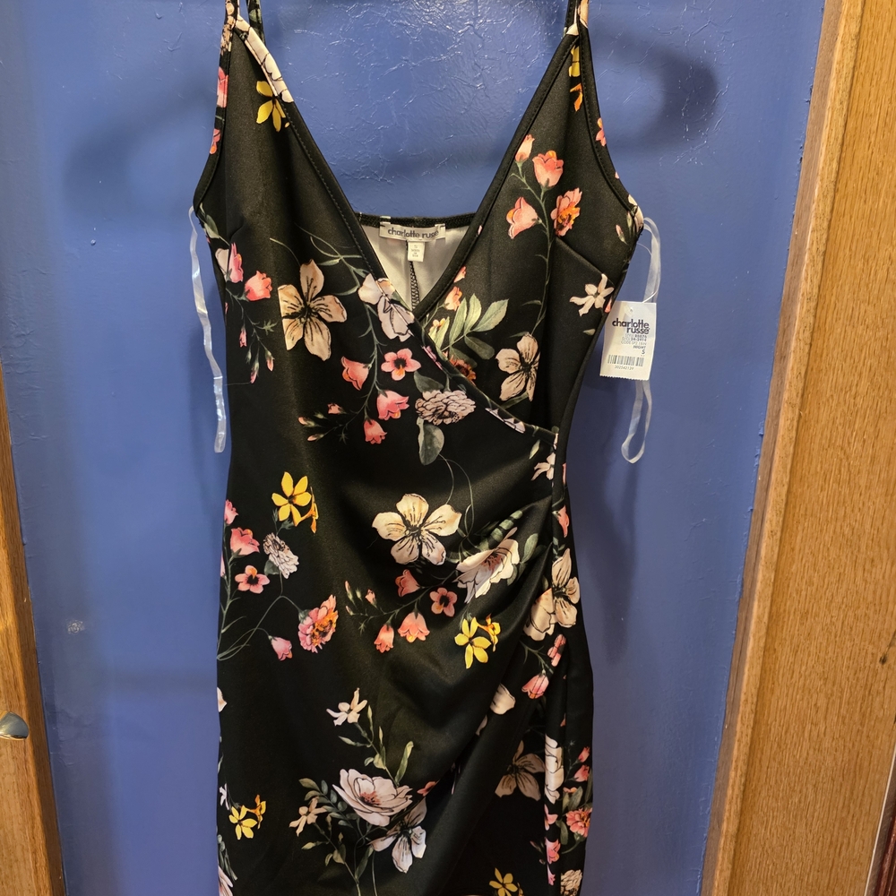 Charlotte Russe Black Floral Dress